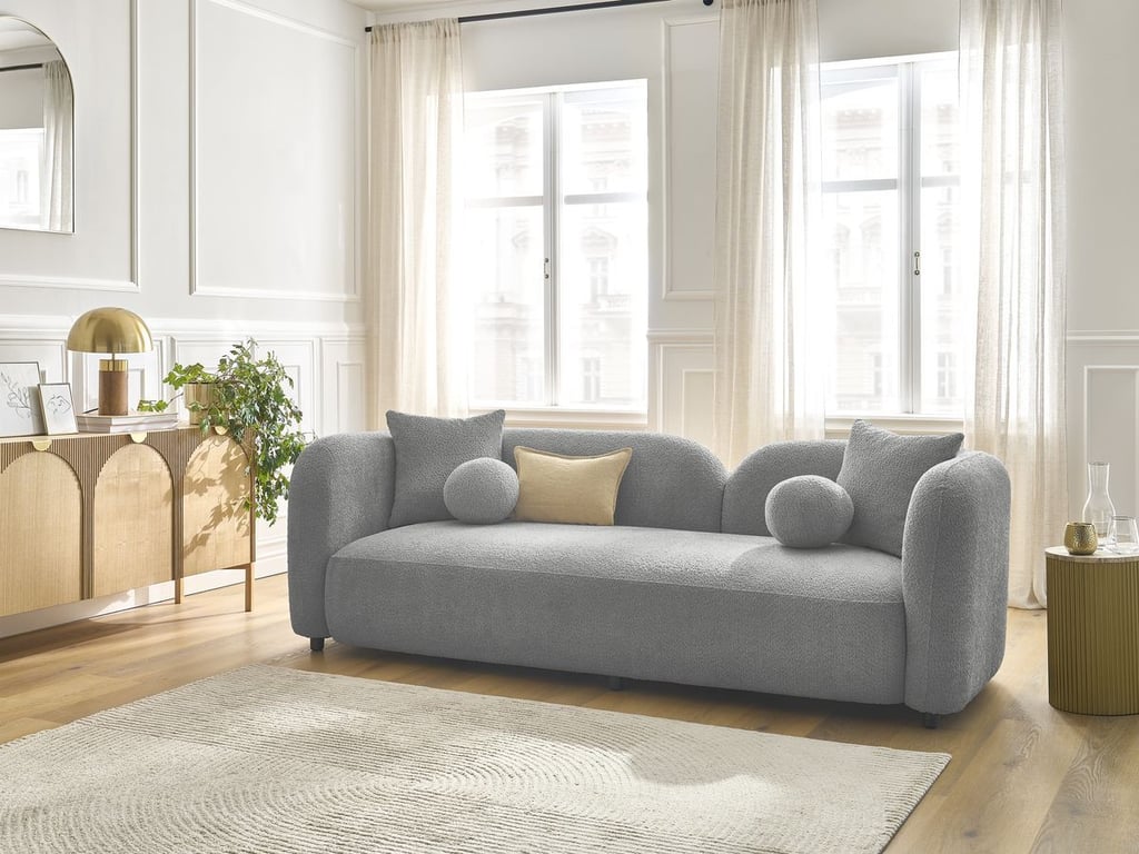 Produit similaire: Canapé droit fixe 3 places HAILEY gris clair BOBOCHIC