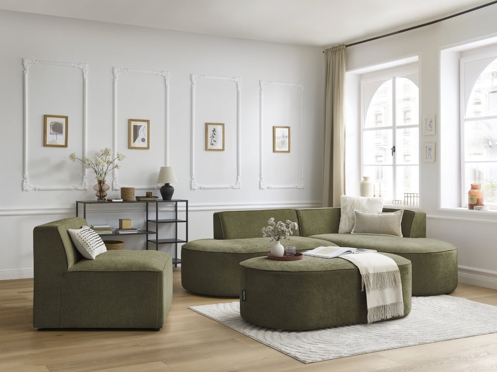 Produit similaire: Rousseau chauffeuse pour canapé modulable 1 place tissu texturé vert