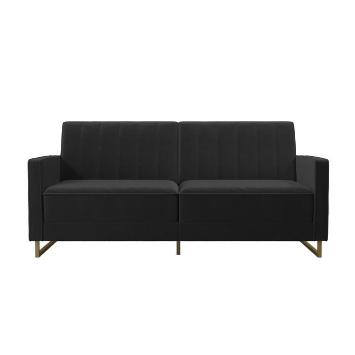 Produit similaire: Skylar | Canapé lit 3 places en velours Noir