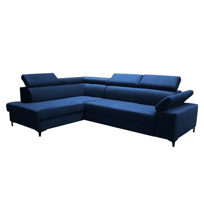 Produit similaire: Canapé d'angle en lit en tissu avec coffre 4-5 places - SANTORINO - Bleu (Manila 26, Gauche)