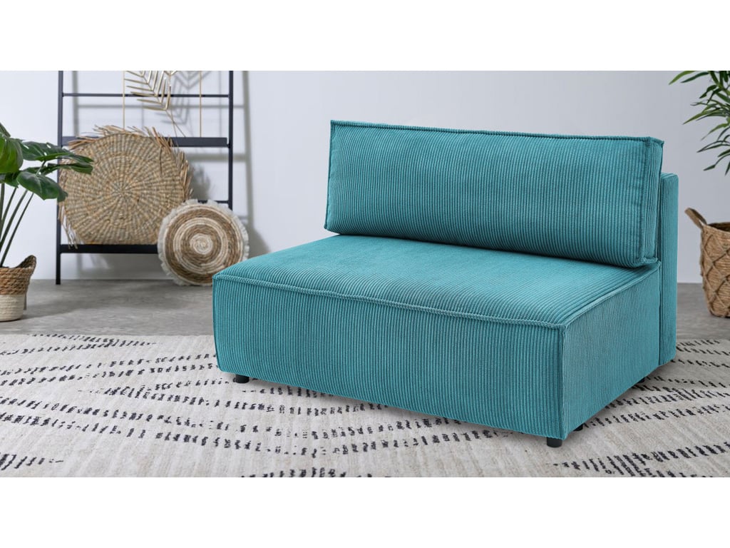 Produit similaire: Chauffeuse 2 places sans accoudoir pour canapé modulable NIHAD tissu velours côtelé bleu clair BOBOCHIC 2 places