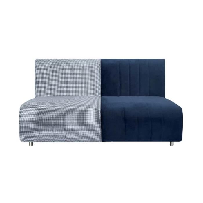 PUZZLE Canapé convertible 3 places-bleu marine