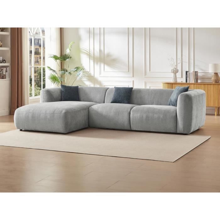 Produit similaire: Canapé d'angle gauche en tissu gris TANCAVO