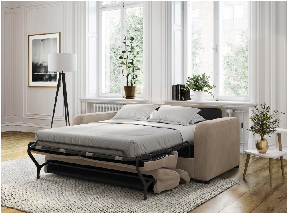 Canapé Convertible Express 3 places CAMILA en Tissu - Matelas 140x190x13 cm - Vue supplémentaire 1