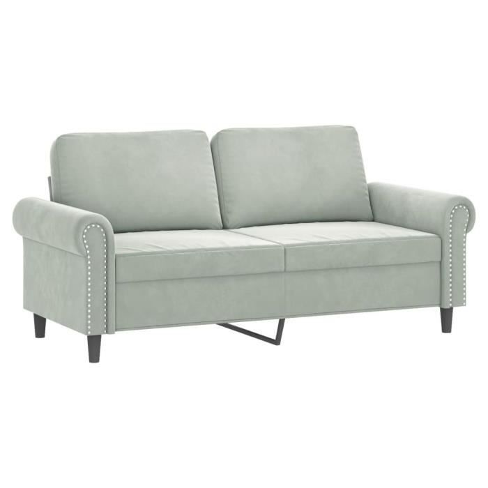 Produit similaire: Canapé à 2 places Gris clair 140 cm Velours-7019205404936