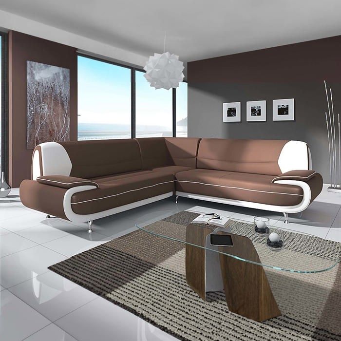 Produit similaire: Canapé Muza angle 5 places simili cuir blanc