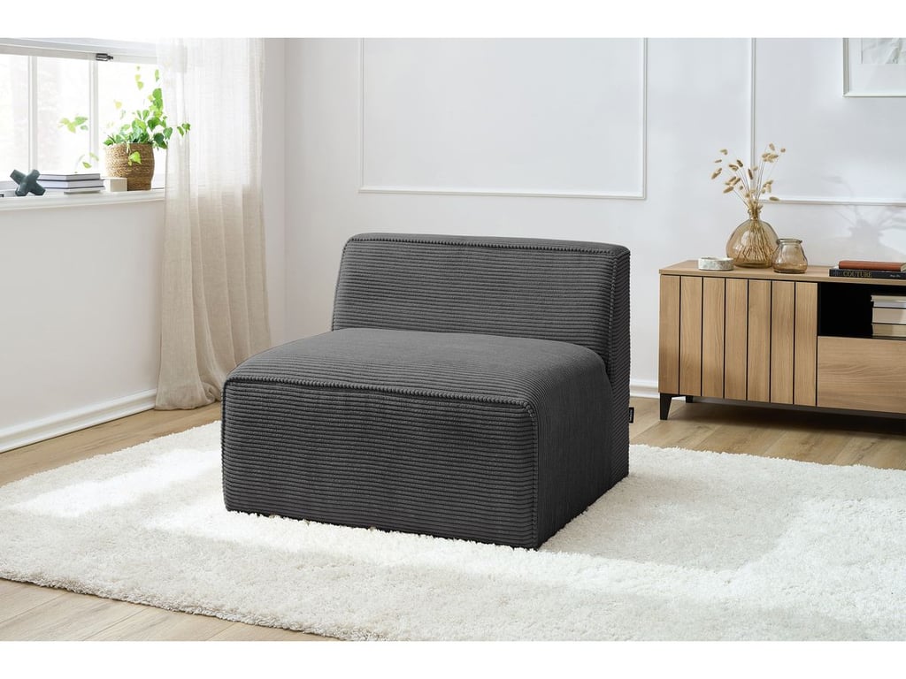Produit similaire: Chauffeuse 1 place pour canapé modulable MEGEVE tissu velours côtelé gris foncé BOBOCHIC 1 places