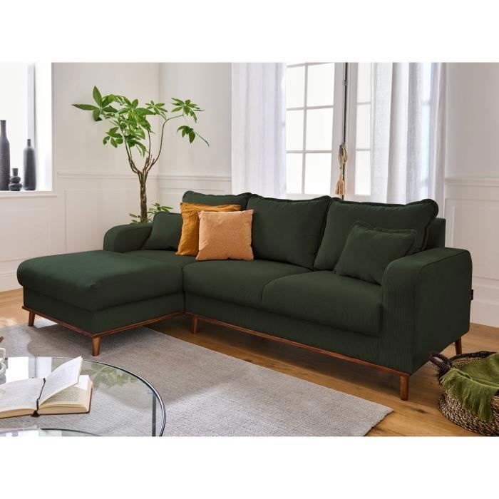Produit similaire: Canapé d'angle gauche 4 places en velours côtelé - LISA DESIGN - Albane - Vert - Contemporain - Design