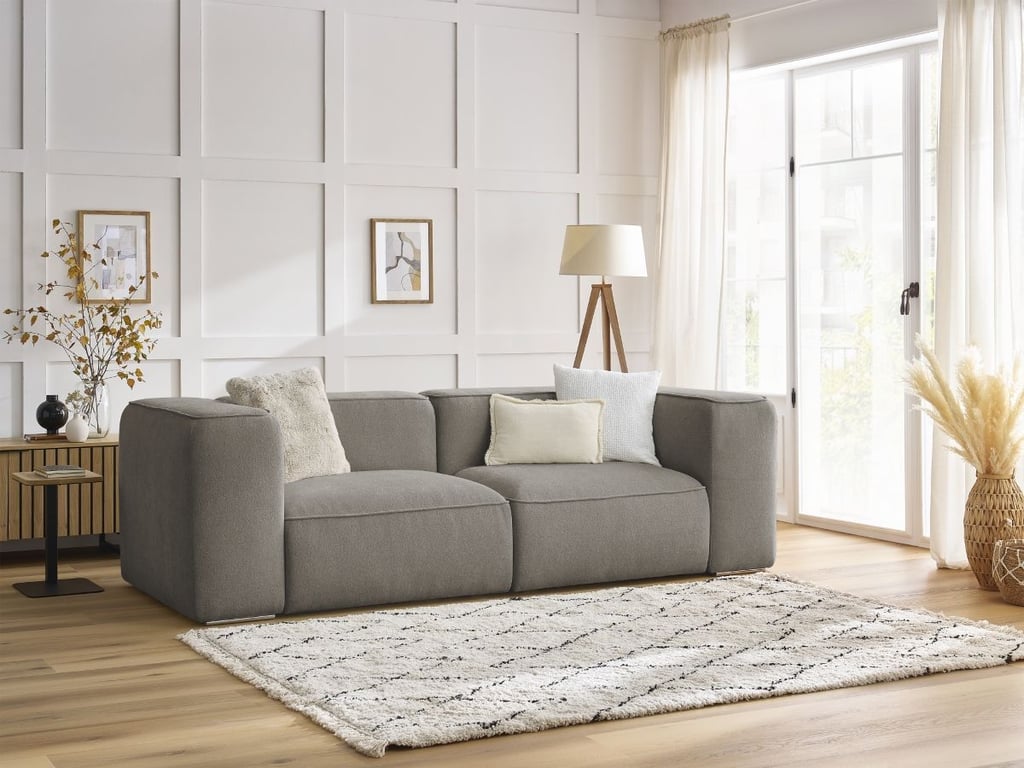 Produit similaire: Canapé droit fixe 2 places ZEPHYR taupe BOBOCHIC