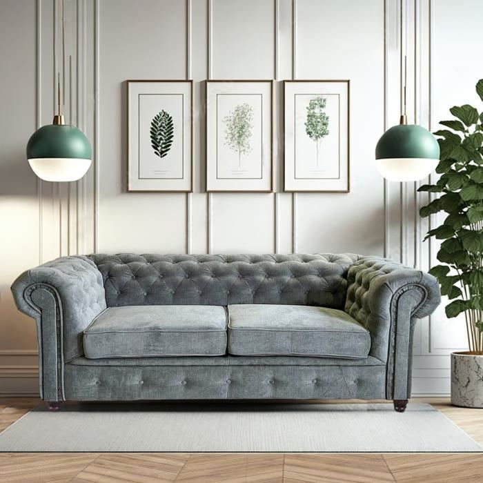 Produit similaire: Canapé CHESTERFIELD 3 places / Gris 213x85x72