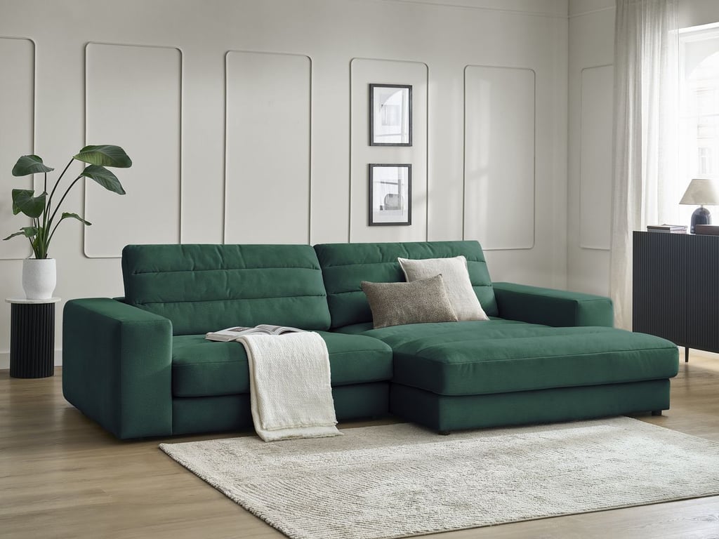 Produit similaire: Canapé d'angle fixe SIERRA velours vert foncé angle droit BOBOCHIC 3 places