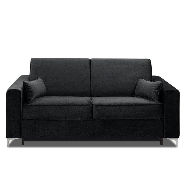 Produit similaire: Canapé convertible express JACKSON 140cm sommier lattes tête de lit intégrée polyuréthane noir matelas 16 cm