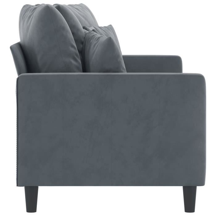 Produit similaire: Canapé à 2 places Gris foncé 140 cm Velours Qqmora xY4945