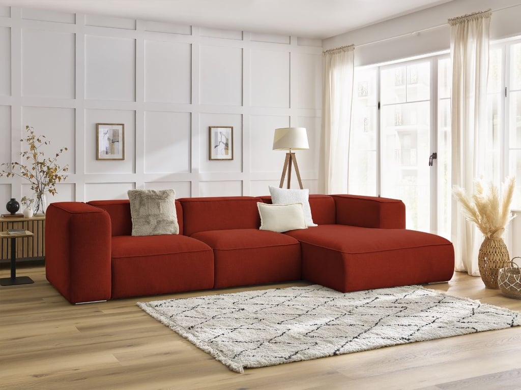 Produit similaire: Canapé d'angle fixe ZEPHYR orange angle droit BOBOCHIC 4 places