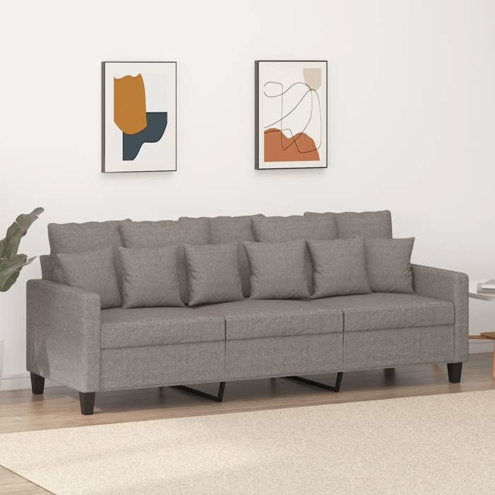 Produit similaire: Canapé rétro salon/ Canapé à 3 places - Taupe 180 cm Tissu CC24080153