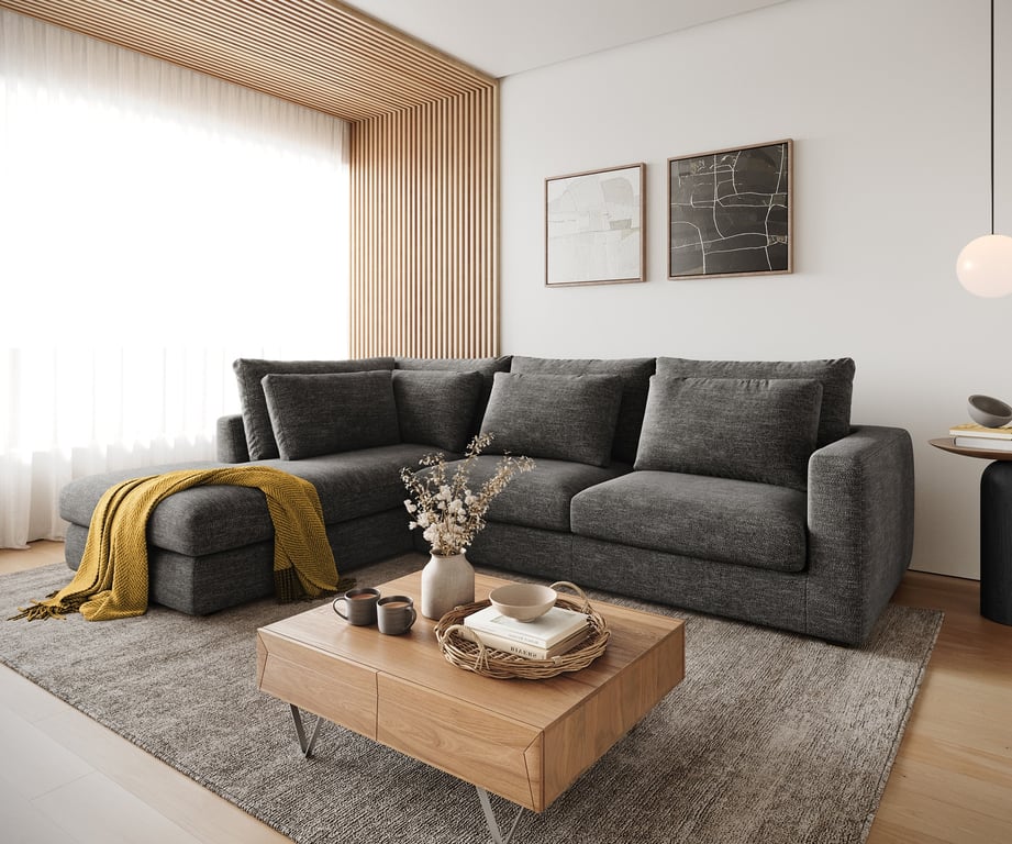 Produit similaire: Canapé d'angle Isla 330x225 cm Chenille Anthracite méridiènne  gauche