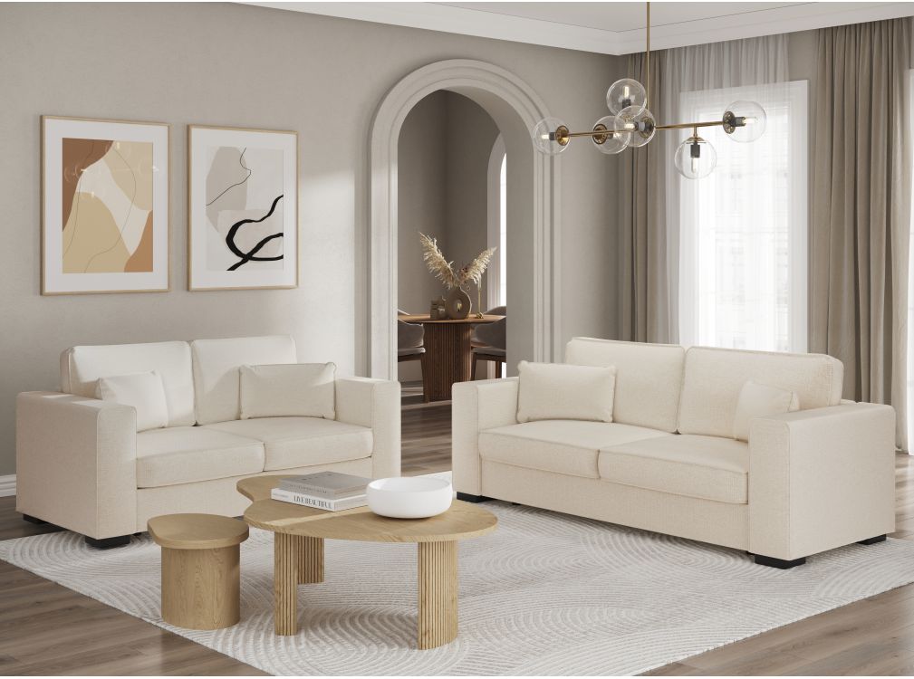 Produit similaire: Ensemble canapés 2 places et 3 places BELAMI en tissu