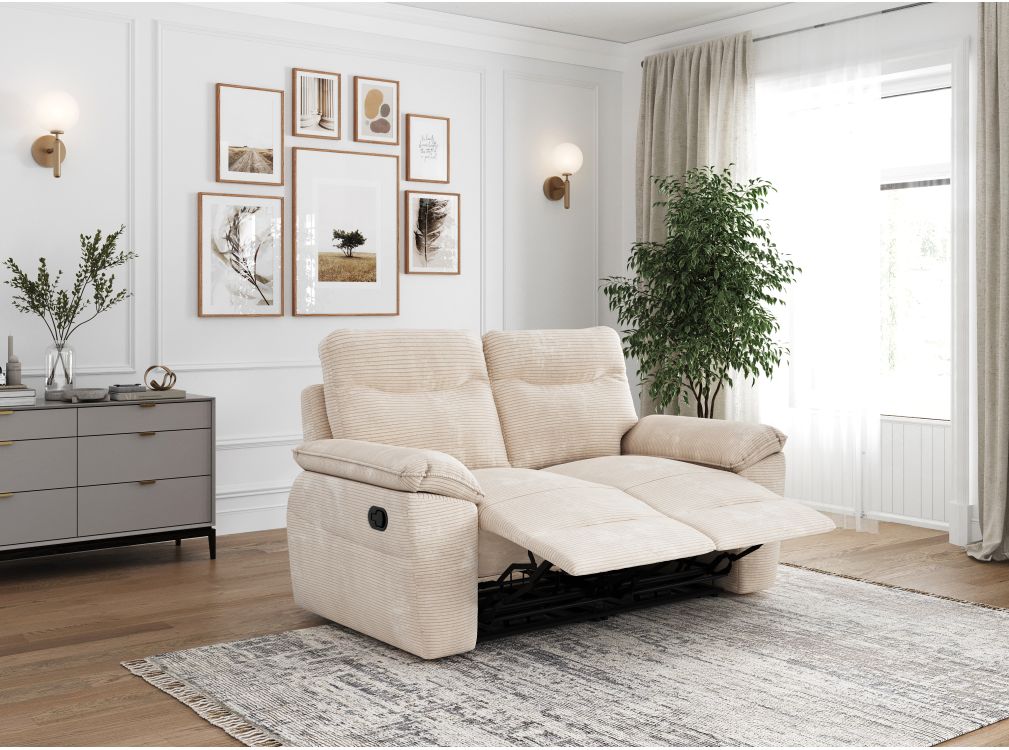 Produit similaire: Canapé de relaxation manuel ROSS 2 places en velours côtelé