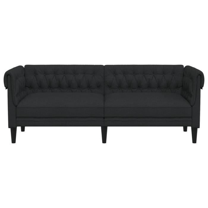 Produit similaire: Canapé Chesterfield - MOTHINESSTO - 3 places - Tissu noir - Style classique - Confort moelleux