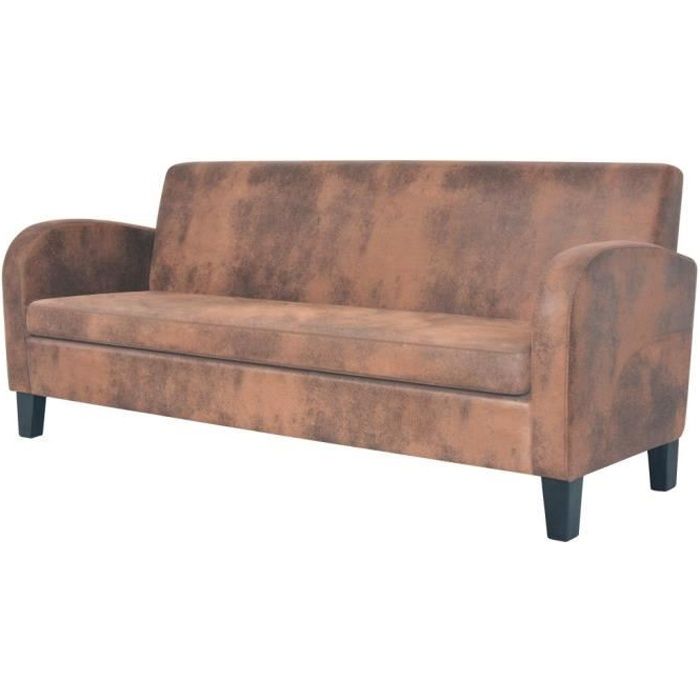 Produit similaire: Canapé à 3 places Daim synthétique Marron