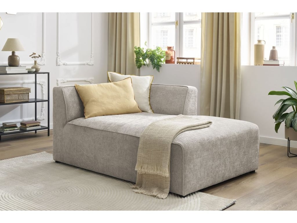 Produit similaire: Méridienne pour canapé modulable MEGEVE tissu texturé beige angle droit BOBOCHIC 1 places