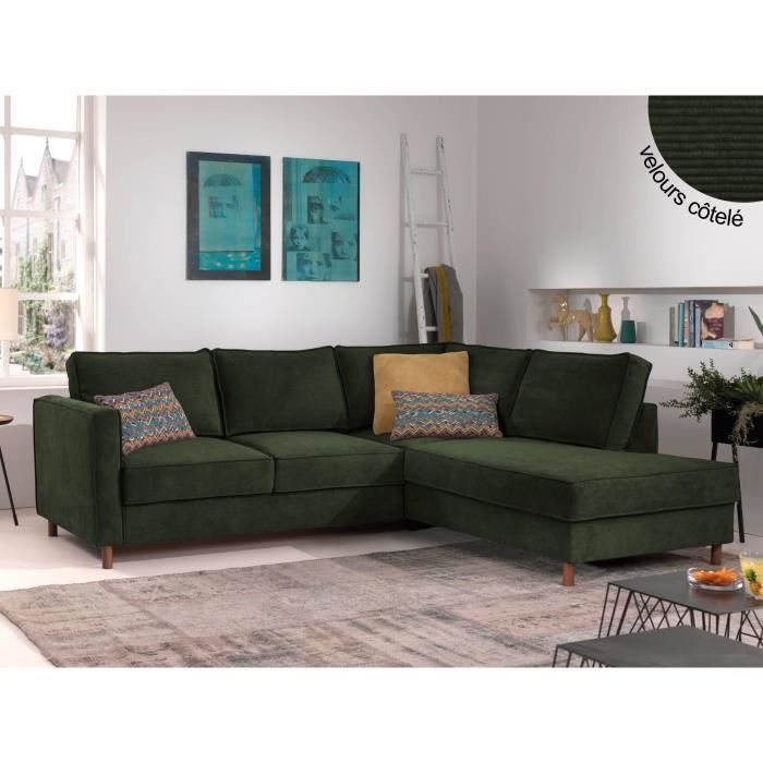 Produit similaire: Jake - canapé d'angle droit - convertible - 5 places - en velours côtelé