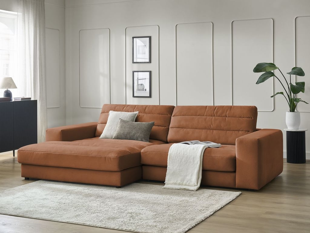 Produit similaire: Canapé d'angle fixe SIERRA velours orange angle gauche BOBOCHIC 3 places