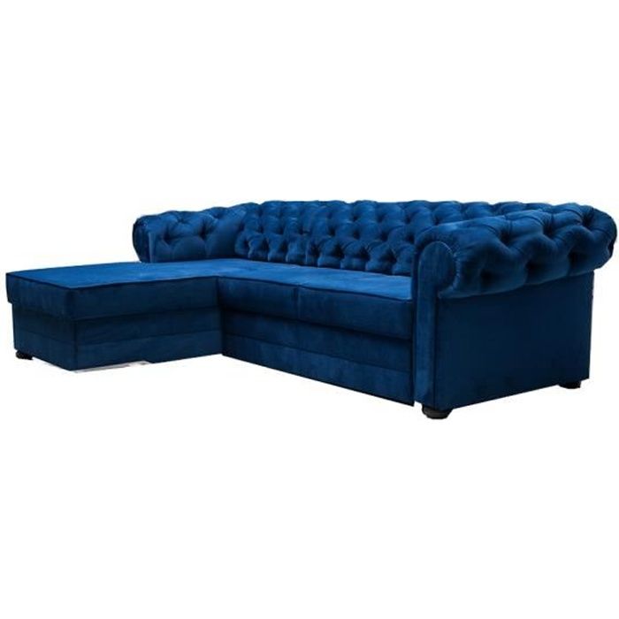 Produit similaire: Canapé d'angle 4/5 Places Style Chesterfield en Tissu (velours) AVIA (Bleu Marine, Canapé d'angle gauche)