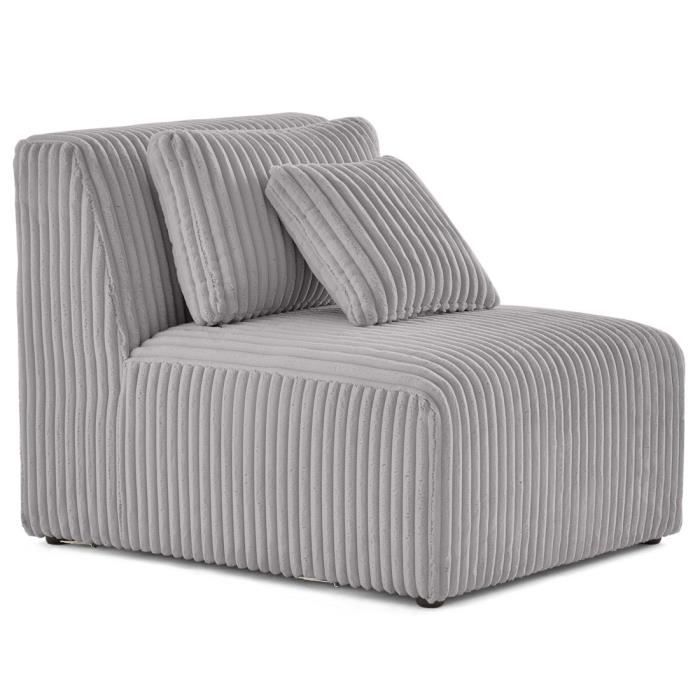 Produit similaire: Victoire - module d'assise sans accoudoirs en velours côtelé grosses côtes - Gris