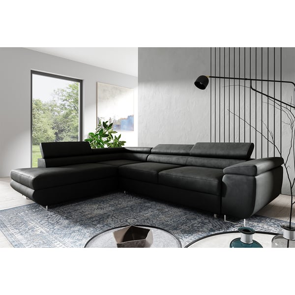 lyam - Canapé relax convertible Noir