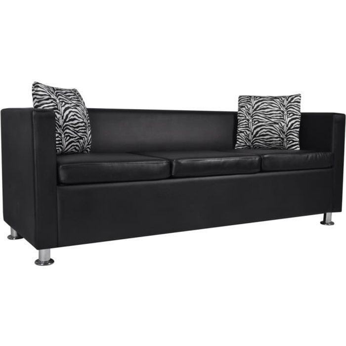 Produit similaire: P90 Canape 3 places en cuir artificiel noir