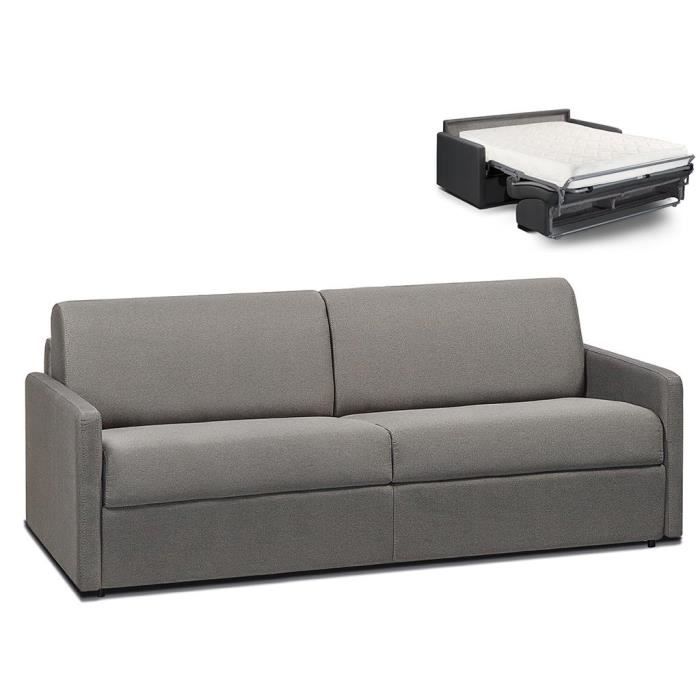 Produit similaire: Canapé 4 places convertible express en tissu CALIFE - Gris clair - Couchage à lattes larges 160 cm - Matelas 18 cm