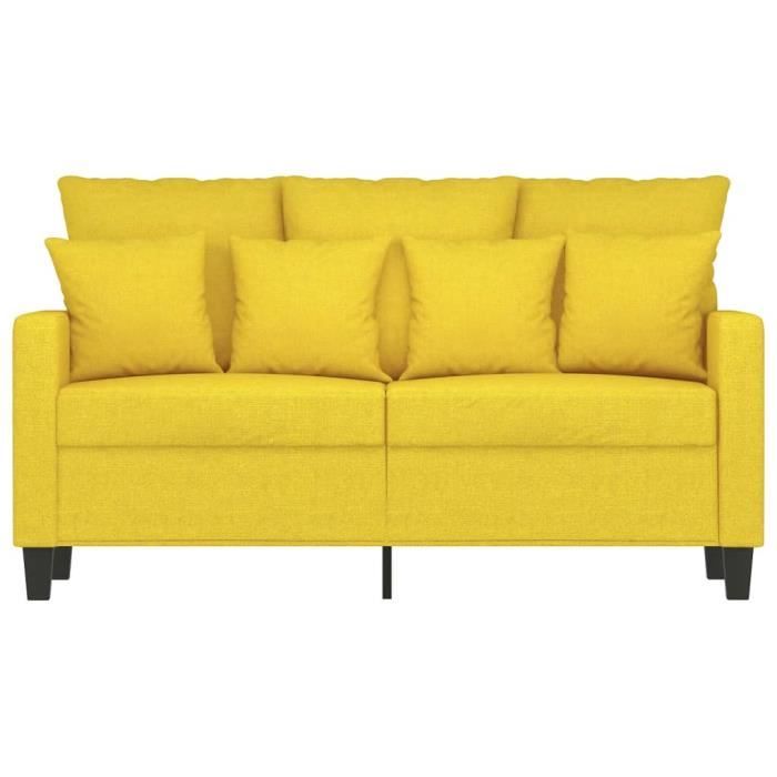 Produit similaire: Canapé 2 places - ZERODIS - Jaune clair - Tissu 100% polyester - Dimensions 138x77x80 cm - Confort moelleux
