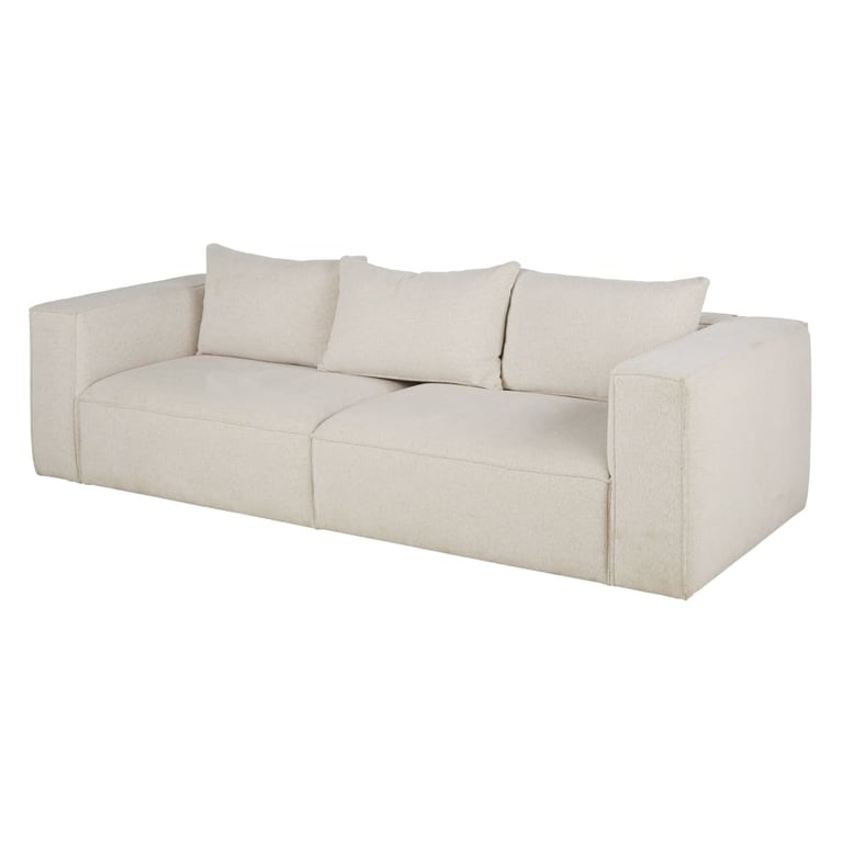Canapé Barack 4 places velours beige - Vue supplémentaire 3
