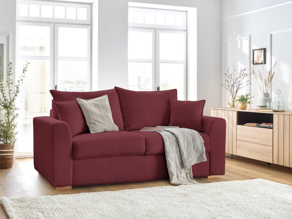 Produit similaire: Canapé droit convertible ouverture express AUGUSTIN tissu bouclette rouge 160x200 BOBOCHIC 3 places