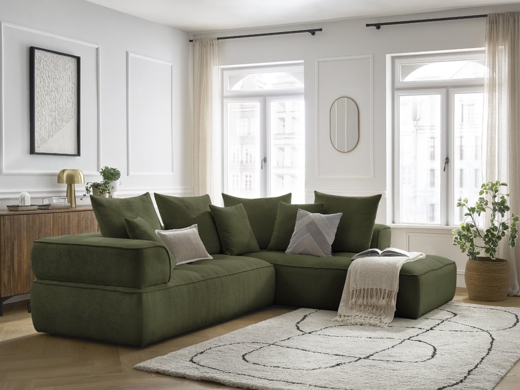 Produit similaire: Canapé d'angle L fixe WHESLEY vert foncé angle droit BOBOCHIC 4 places