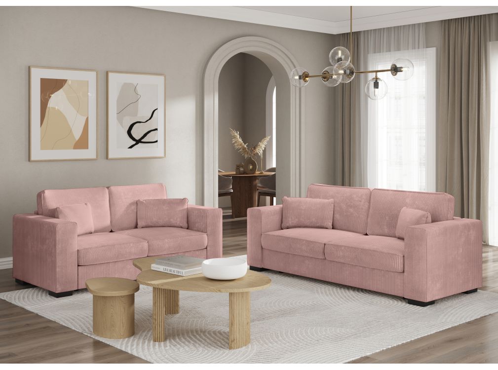 Produit similaire: Ensemble canapés 2 places et 3 places BELAMI en velours côtelé