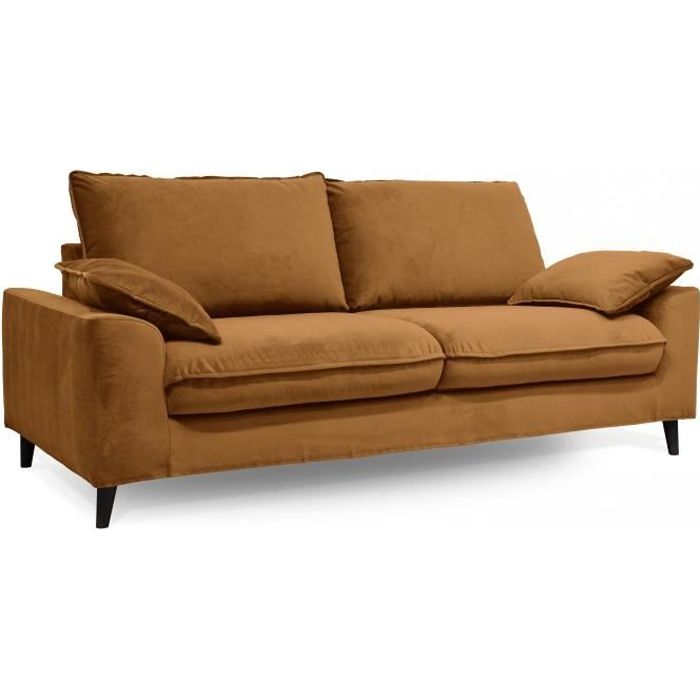 Produit similaire: Canapé convertible en velours 3 places noisette