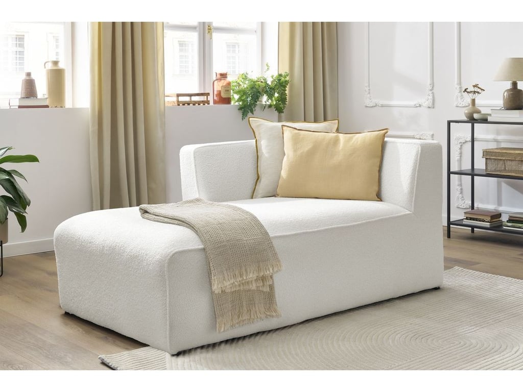 Produit similaire: Méridienne pour canapé modulable MEGEVE tissu bouclette blanc angle gauche BOBOCHIC 1 places