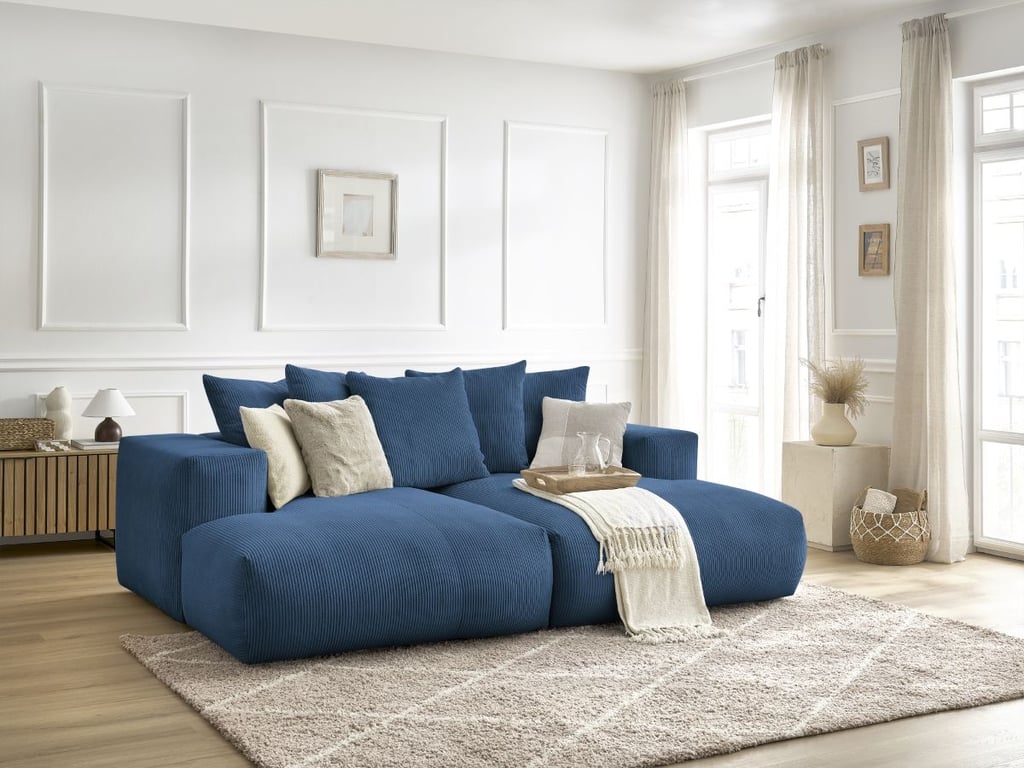 Produit similaire: Canapé droit fixe 4 places VOLTAIRE assise profonde bleu foncé BOBOCHIC