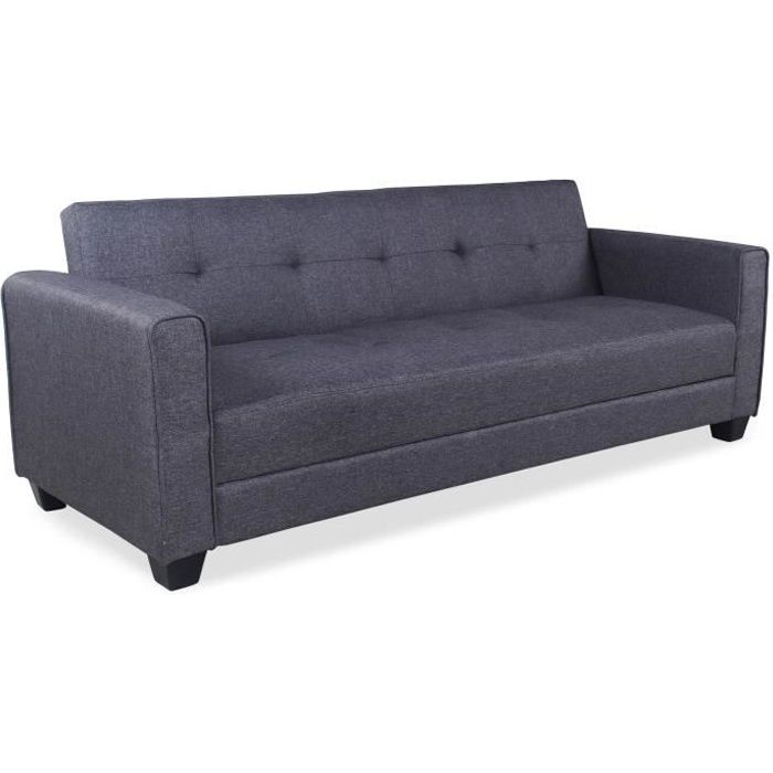 Produit similaire: Canapé convertible 3 places Clayton Tissu Gris foncé