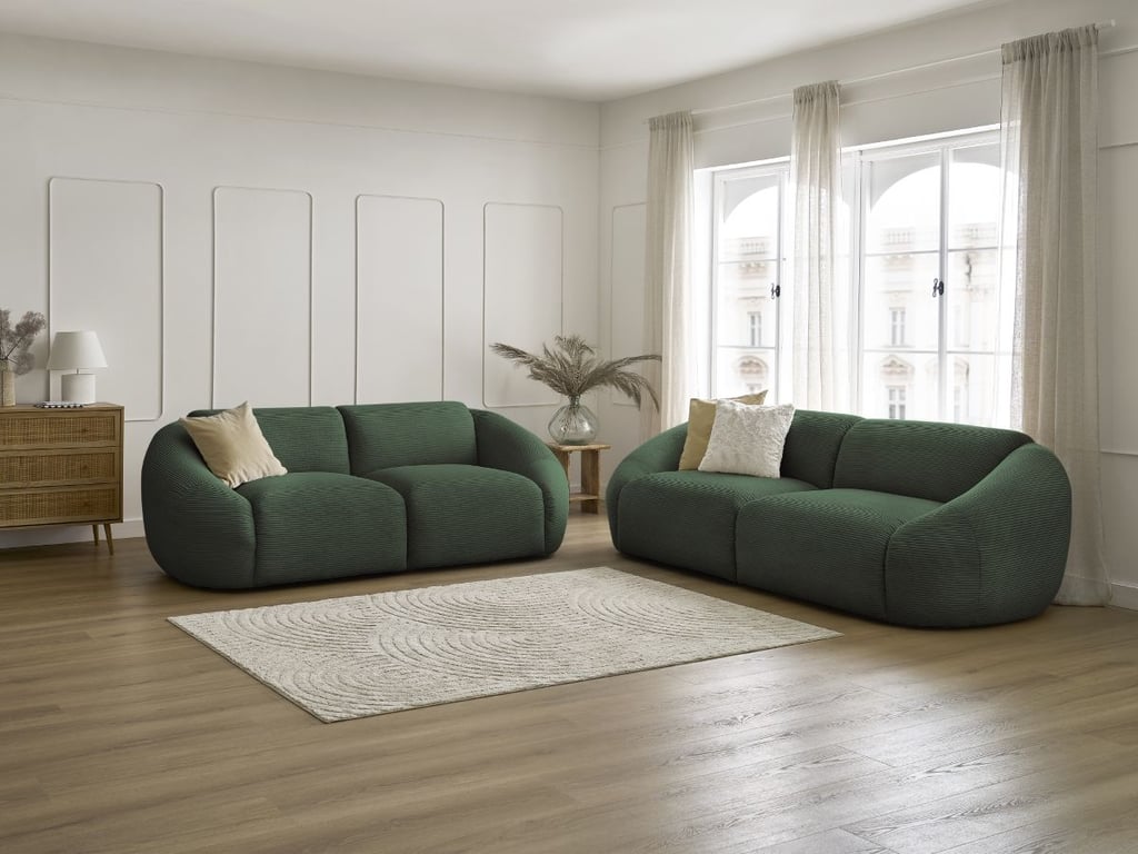 Produit similaire: Ensemble canapé droit fixe 3 + 2 places TINA velours côtelé vert BOBOCHIC