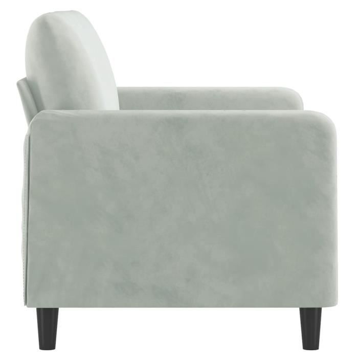 Produit similaire: Canapé à 2 places Gris clair 120 cm Velours Qqmora xY3820