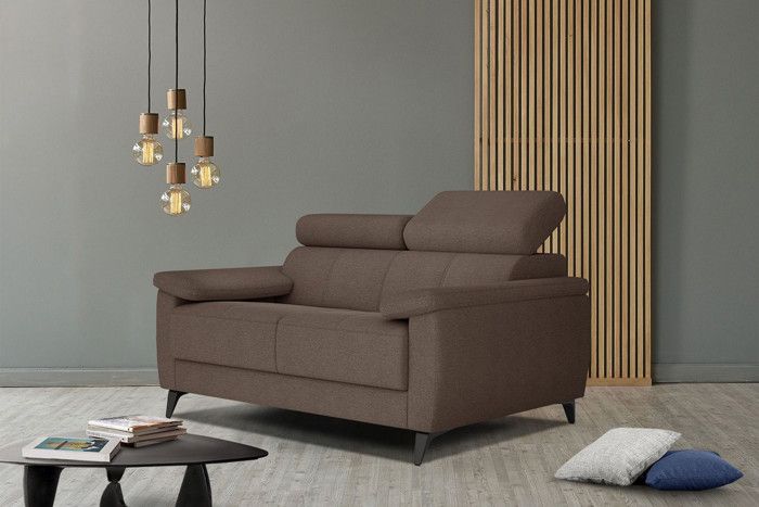 Produit similaire: Canapé droit 2 places tissu marron - Taunus - Confort ferme - Design contemporain