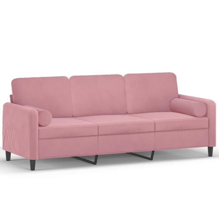 Produit similaire: LIS Canapé 3 places avec oreillers décoratifs rose 180 cm velours A3200894 CQ019