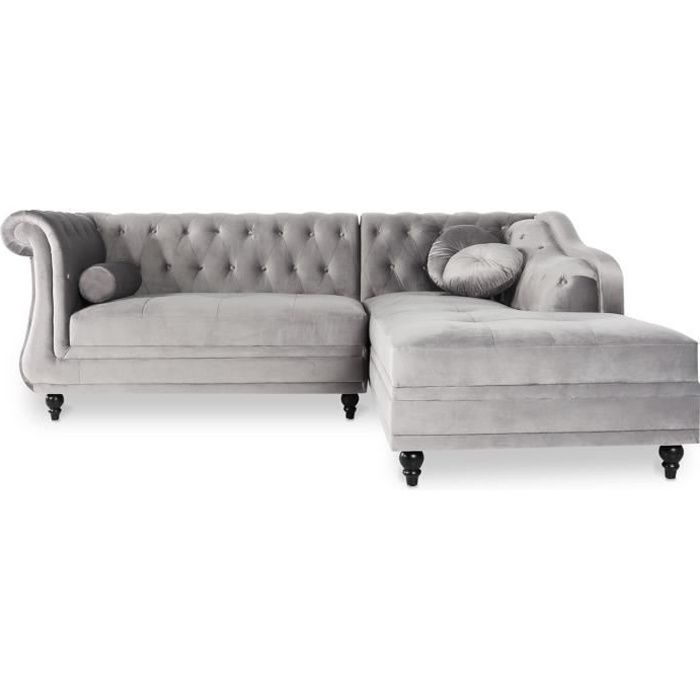 Produit similaire: Canapé d'angle Droit Empire Argent Velours style Chesterfield