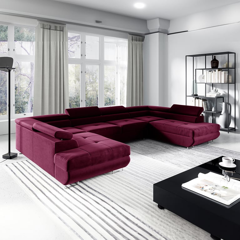 wilson - Canapé relax convertible velours Violet