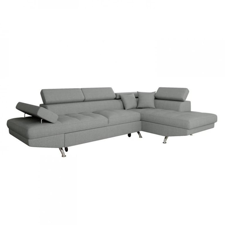 Produit similaire: Canapé d'angle droit convertible RINO gris clair