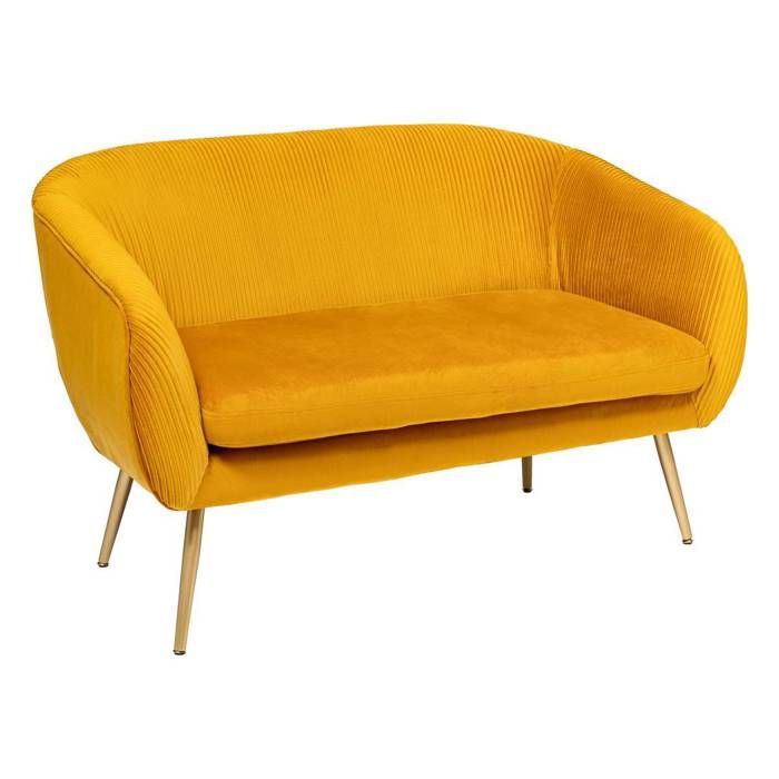 Produit similaire: Banquette 2 places "Solaro" en velours 124x74cm jaune ocre - Jaune moutarde - Atmosphera createur d'interieur