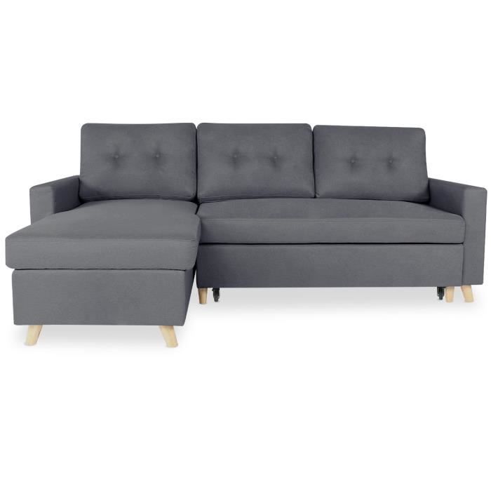 Produit similaire: Canapé d'angle convertible réversible Falko Tissu Gris foncé - Style scandinave